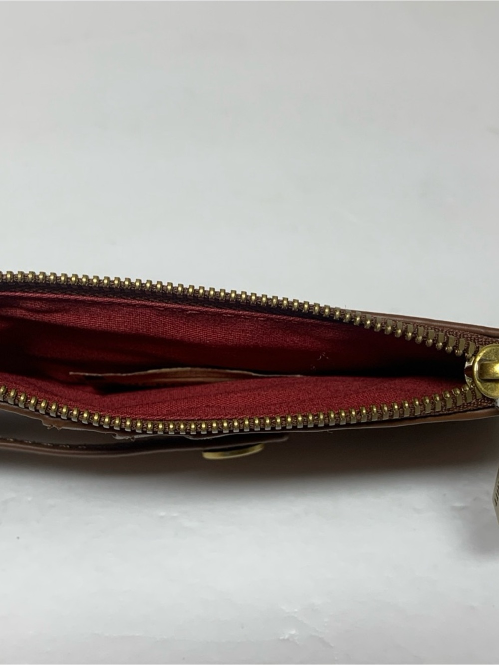 NWT Hammitt 210 West Wallet Card Holder Chocolate Brown Pebble Antique Gold - Picture 7 of 13